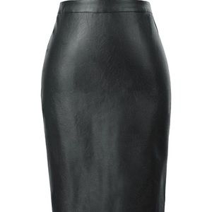 Faux Leather Pencil skirt